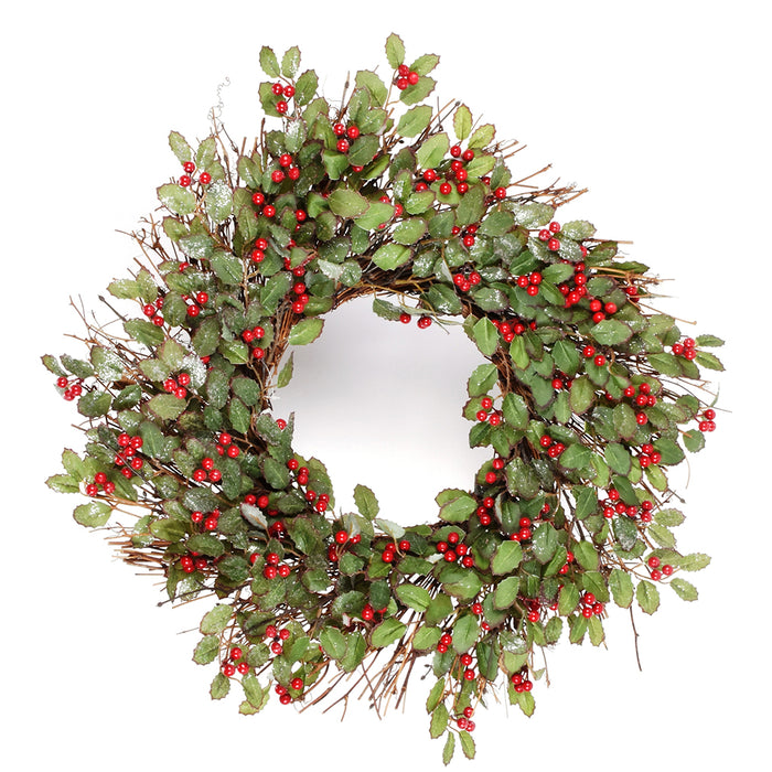 24" Juice Berry Wreath - Red/Green