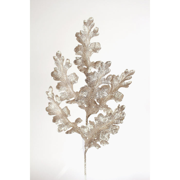 Acanthus Curled Leaf Spray 20" Platinum