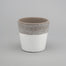 5 1/4" Ceramic Vase w/Flower Rim - White