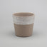 5 1/4" Ceramic Vase w/Flower Rim - Gray