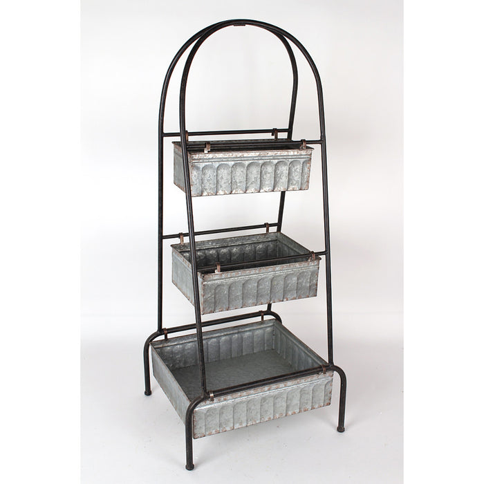 42.5" Galvanized Plant Stand X 3
