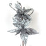 26" Velvet Glitter Poinsettia Spray - Platinum