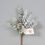 15"L Pe Needle Pine/Pinecone/ Euc/Foliage Pick W/Tag White