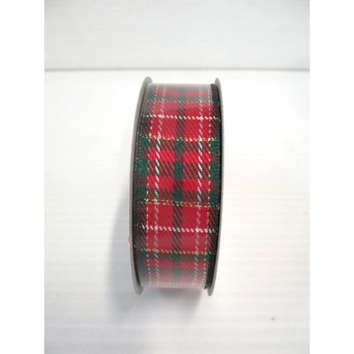 Mini Check Ribbon - Red/Green