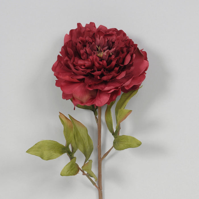 29" Polyester Large Peony - Dark Magenta