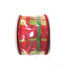 Dupion Glitter Check Ribbon - Red/Green