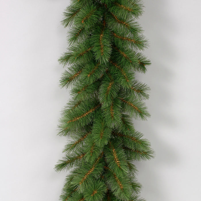 9' X 14" Vinyl Evergreen Mountain Spruce Garland W/150 Tips