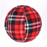 Plaid Ornament 4.5" - Red/Black