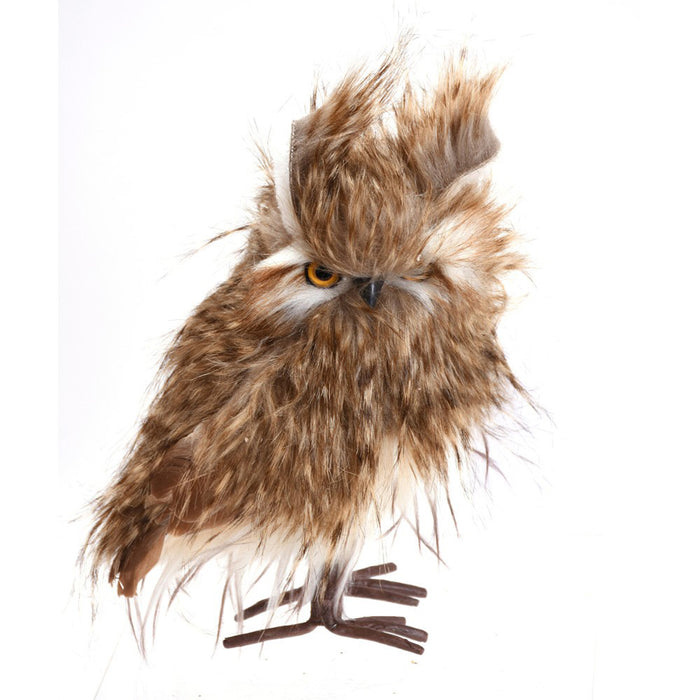 Owl Ornament 9" - Natural