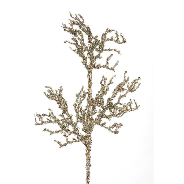 29" Beaded Sequin Spray - Platinum/Gold