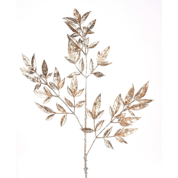 32" Nandina Glitter Stem - Champagne
