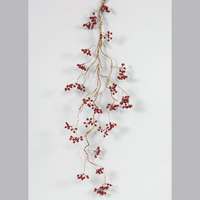 56" Curly Styrofoam Berry Garland - Red