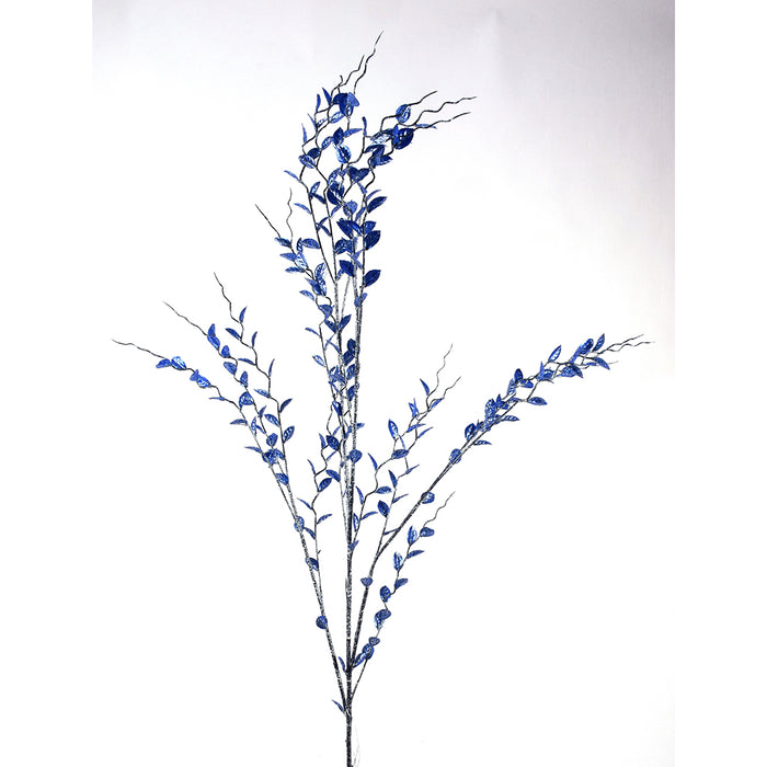 Metallic Mini Leaf Spray 42" - Cosmos Blue