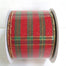 Plaid Glitter Ribbon - Red/Green