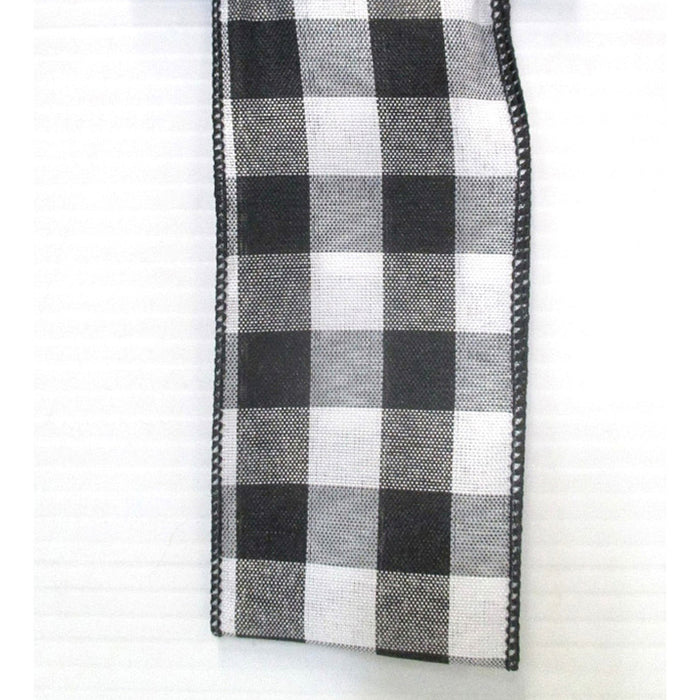 Linen Check 2.5"X10Yd Black/White