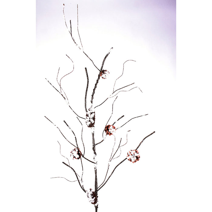 37" Iced Snow Cone Branch - Snow/Natural