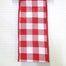 Linen Check Frost Ribbon - Red/White