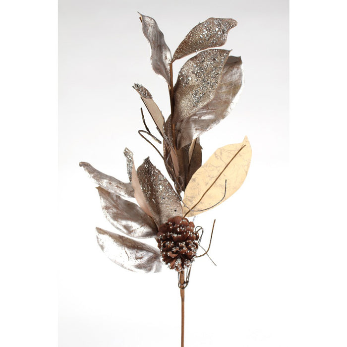 Gilded Jewel Mag Cone Branch 36" - Platinum/Lavender