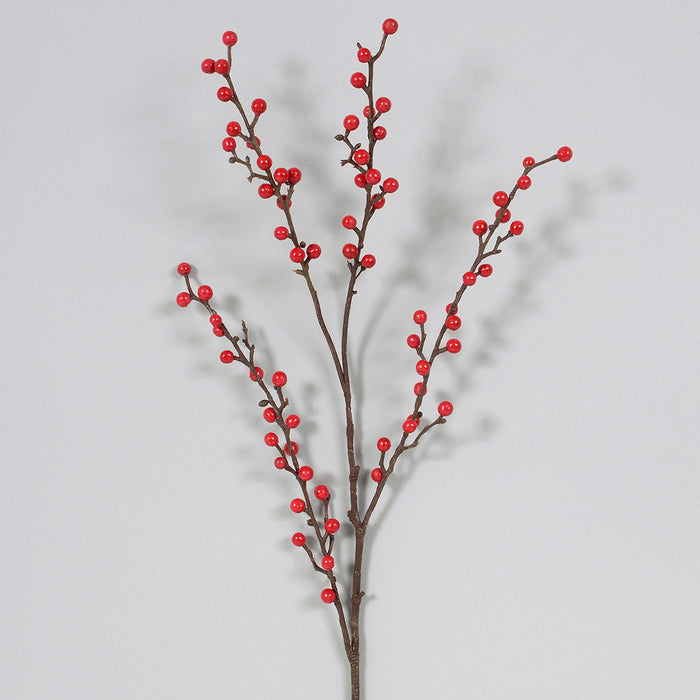 32"L Pe Berry Spray (Outdoor) Xmas Red