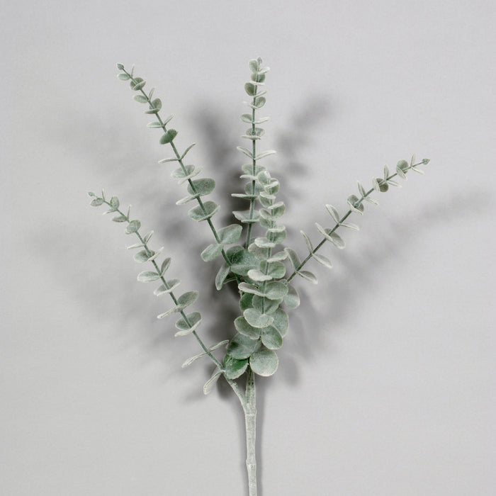 29" Pe Flocked Eucalyptus Spray X 5 Grey Green