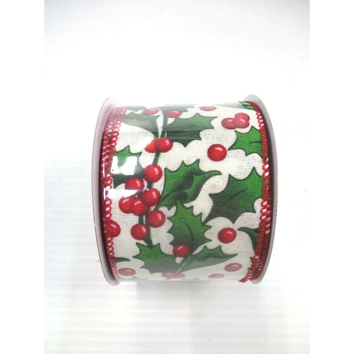 Linen Holly Ribbon