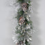 6'L X 10"W Vinyl Mixed Snow Pine Garland W/132 Tips & Cones Green