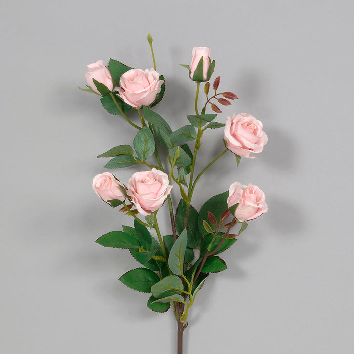 27"L Polyester Rose Spray - Light Pink