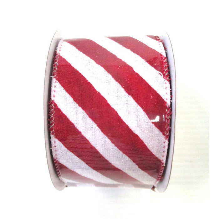 Glitter Candy Stripe Ribbon